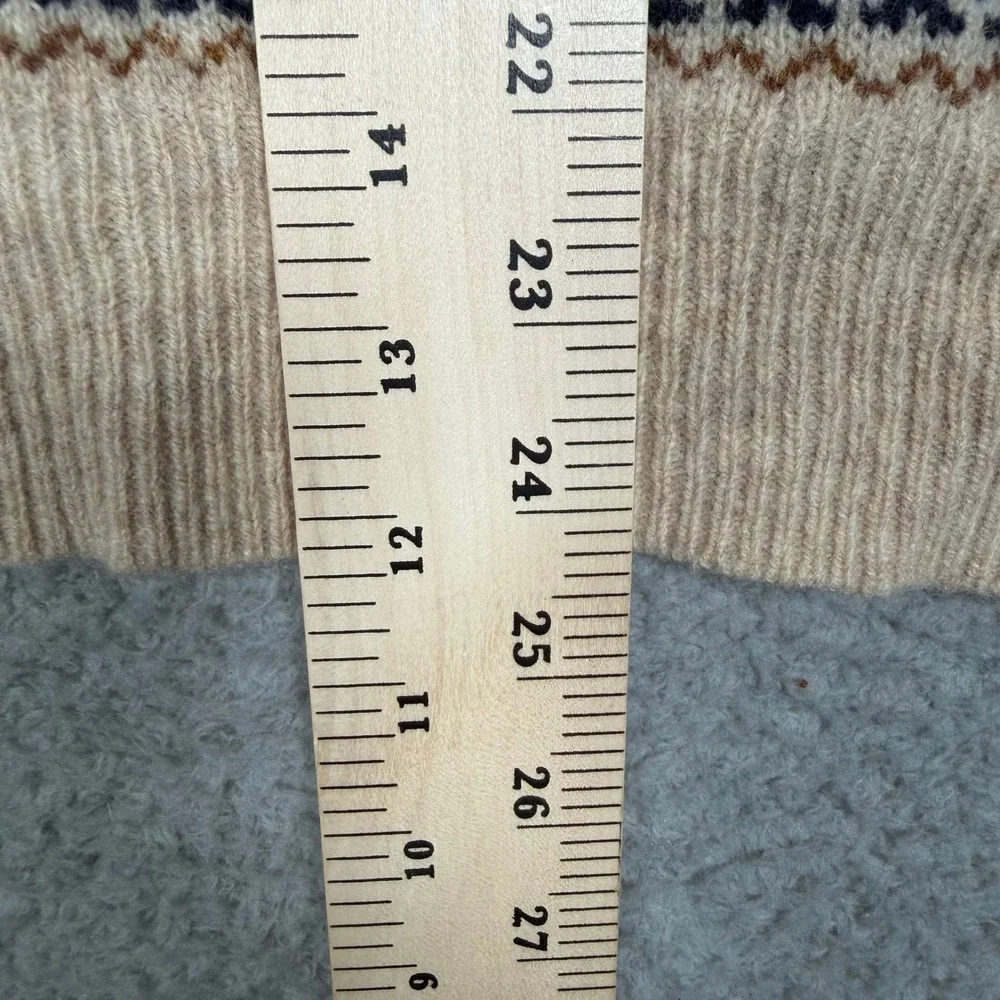 J. Crew Mens 100% Lambswool Fair Isle Crewneck Sweater‎ Multicolor Knit Large